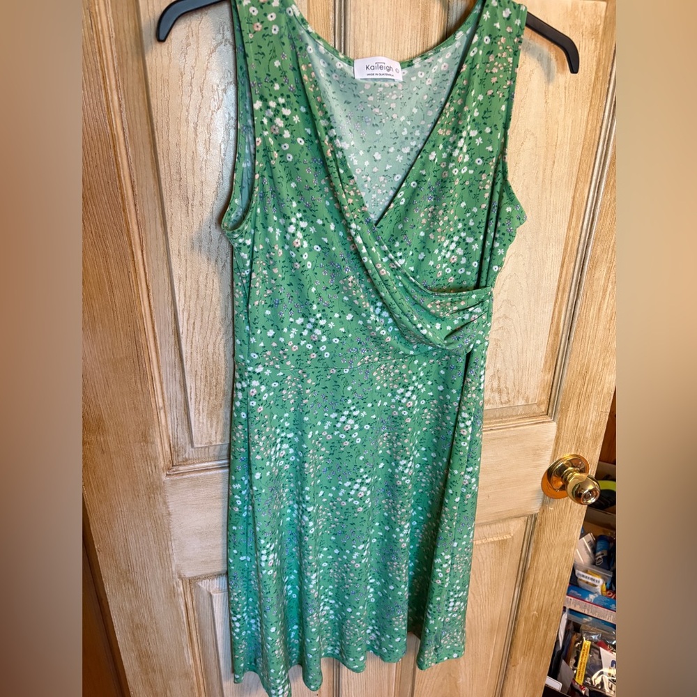 Kaileigh Mint Green Floral Dress